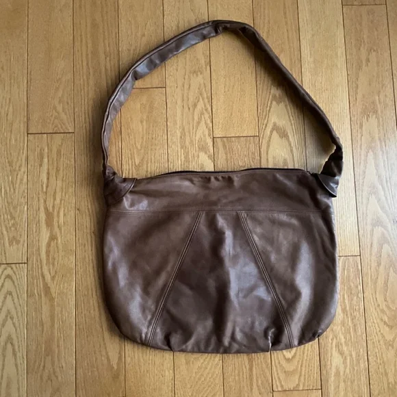 Soft Brown Leather Women Purse. Vintage and Handmade - Picture 5 of 7